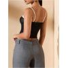 imageSHENHE Womens Color Block Sheer Lace Crop Cami Top Slim Fitted Spaghetti Strap Sexy Summer TopMesh Black