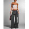 imageSHENHE Womens Color Block Sheer Lace Crop Cami Top Slim Fitted Spaghetti Strap Sexy Summer TopMesh White