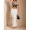 imageSHENHE Womens Color Block Sheer Lace Crop Cami Top Slim Fitted Spaghetti Strap Sexy Summer TopWhite Black a
