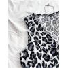 imageSHENHE Womens Leopard Vest Top Tie Front Animal Print Sleeveless Vintage Fashion Vest Crop TopBlack