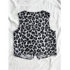 imageSHENHE Womens Leopard Vest Top Tie Front Animal Print Sleeveless Vintage Fashion Vest Crop TopBlack