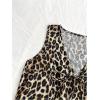 imageSHENHE Womens Leopard Vest Top Tie Front Animal Print Sleeveless Vintage Fashion Vest Crop TopCheetah Brown