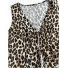 imageSHENHE Womens Leopard Vest Top Tie Front Animal Print Sleeveless Vintage Fashion Vest Crop TopCheetah Brown