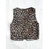 imageSHENHE Womens Leopard Vest Top Tie Front Animal Print Sleeveless Vintage Fashion Vest Crop TopCheetah Brown