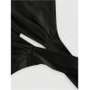 imageSHENHE Womens Satin Wrap Ruched Tie Side Tank Top Deep V Neck Sleeveless Elegant BlouseBlack