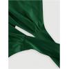 imageSHENHE Womens Satin Wrap Ruched Tie Side Tank Top Deep V Neck Sleeveless Elegant BlouseGreen