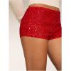 imageSHENHE Womens Sparkly Sequin Shorts Y2k Low Rise Sexy Glitter Party Rave Club ShortsRed