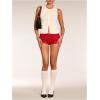 imageSHENHE Womens Sparkly Sequin Shorts Y2k Low Rise Sexy Glitter Party Rave Club ShortsRed