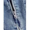 imageSHENHE Womens Zip Up Denim Top Adjustable Strap Sleeveless Jean Crop Top with PocketsDark Wash