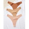 imageSHENHE Womens Seamless Thongs No Show V Waist Stretch Bikini Underwear Panties 15 PackMulticolor D
