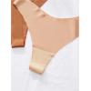 imageSHENHE Womens Seamless Thongs No Show V Waist Stretch Bikini Underwear Panties 15 PackMulticolor D