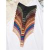 imageSHENHE Womens Seamless Thongs No Show V Waist Stretch Bikini Underwear Panties 15 PackMulticolor D