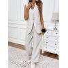 imageSHENHE Womens 2 Piece Business Outfits Sleeveless Blazer Vest Suit and Pants Dressy SetApricot
