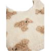 imageSHENHE Womens Fuzzy Pajamas Bear Print Puffy Tank and Shorts 2 Piece Cute Pajama SetBeige