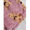 imageSHENHE Womens Fuzzy Pajamas Bear Print Puffy Tank and Shorts 2 Piece Cute Pajama SetPink