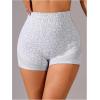 imageSHENHE Womens Leopard Biker Shorts Tummy Control Scrunch Butt Seamless Workout Yoga ShortsLight Grey