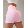 imageSHENHE Womens Leopard Biker Shorts Tummy Control Scrunch Butt Seamless Workout Yoga ShortsPink