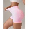 imageSHENHE Womens Leopard Biker Shorts Tummy Control Scrunch Butt Seamless Workout Yoga ShortsPink
