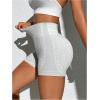 imageSHENHE Womens Leopard Biker Shorts Tummy Control Scrunch Butt Seamless Workout Yoga ShortsWhite