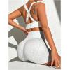 imageSHENHE Womens Leopard Biker Shorts Tummy Control Scrunch Butt Seamless Workout Yoga ShortsWhite