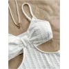 imageSHENHE Womens Vacation Sexy Cutout Waist Split Camisole Textured Bodycon Summer DressWhite