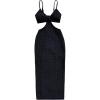 imageSHENHE Womens Vacation Sexy Cutout Waist Split Camisole Textured Bodycon Summer DressBlack