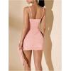 imageSHENHE Womens Sexy Mesh Bustier Corset Top Ruched Bodycon Draped Party Night Mini DressPink