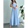 imageSHENHE Womens Sleeveless Drop Waist Ruched Maxi Dress Elegant A Line Flowy Asymmetrical Long Tank DressBlue