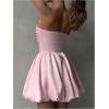 imageSHENHE Womens Y2k Strapless Bubble Dress Smocked Puffy Summer Tube Dress SundressesPink