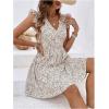 imageSHENHE Womens Floral Tie Back Ruffle Sleevelessa Line Flowy V Neck Backless Boho Dress