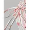 imageSHENHE Womens Floral Tie Dye Criss Cross Backless Ruched Drawstring Bodycon Cowl Neck DressLight Pink
