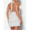 imageSHENHE Womens Glitter Sequin Halter Dress Deep V Backless Sparkle Party Night Flapper DressSilver
