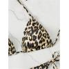 imageSHENHE Womens 2 Piece Leopard Triangle Bikini Swimsuit Sets Halter Self Tie Bathing Suit