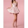 imageSHENHE Womens Floral Corset Mini Dress Square Neck Smocked Fit and Flare Flowy Boho Dress Pink Medium