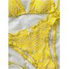 imageSHENHE Womens Halter Triangle Bikini Set Floral Print Side Tie Frilly 2 Piece SwimsuitYellow