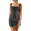 imageSHENHE Womens Sequin Open Back Glitter Bodycon Slit Mini Dress Sexy Party Night DressSilver
