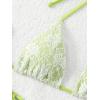 imageSHENHE Womens 2 Piece Swimsuit Floral Print Halter Tie Side Triangle Bikini SetGreen Floral a