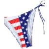 imageSHENHE Womens 2 Piece Swimsuit Floral Print Halter Tie Side Triangle Bikini SetMulticolor Flag