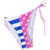 imageSHENHE Womens 2 Piece Swimsuit Floral Print Halter Tie Side Triangle Bikini SetPink Flag