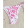imageSHENHE Womens 2 Piece Swimsuit Floral Print Halter Tie Side Triangle Bikini SetPink Floral C