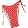 imageSHENHE Womens Checkered Swimsuits 2 Pieces Halter Triangle Plaid Cheeky Bikini SetRed and White Plaid