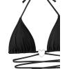 imageSHENHE Womens Sexy Bathing Suit 2 Piece Halter Swimsuits String Triangle Ring Bikini SetBlack