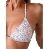 imageSHENHE Womens Summer Beach Random Vacation Beach Ditsy Printed Halter Bikini Top Floral White Large