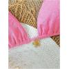 imageSHENHE Womens Triangle Halter Bikini Top Floral Tie Back Smocked Cute Swimsuit TopSolid Pink