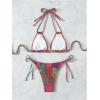 imageSHENHE Womens 2 Piece Swimsuits Halter Tie Side Patchwork Bikini Set Boho Bathing SuitMulticolor a