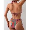imageSHENHE Womens 2 Piece Swimsuits Halter Tie Side Patchwork Bikini Set Boho Bathing SuitMulticolor a