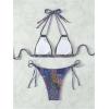 imageSHENHE Womens 2 Piece Swimsuits Halter Tie Side Patchwork Bikini Set Boho Bathing SuitPurple