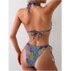 imageSHENHE Womens 2 Piece Swimsuits Halter Tie Side Patchwork Bikini Set Boho Bathing SuitPurple
