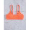 imageSHENHE Womens Smocked Backless Spaghetti Strap Padded Swimsuit Bathing Suit Bikini TopsCoral Orange