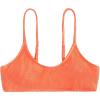 imageSHENHE Womens Smocked Backless Spaghetti Strap Padded Swimsuit Bathing Suit Bikini TopsCoral Orange